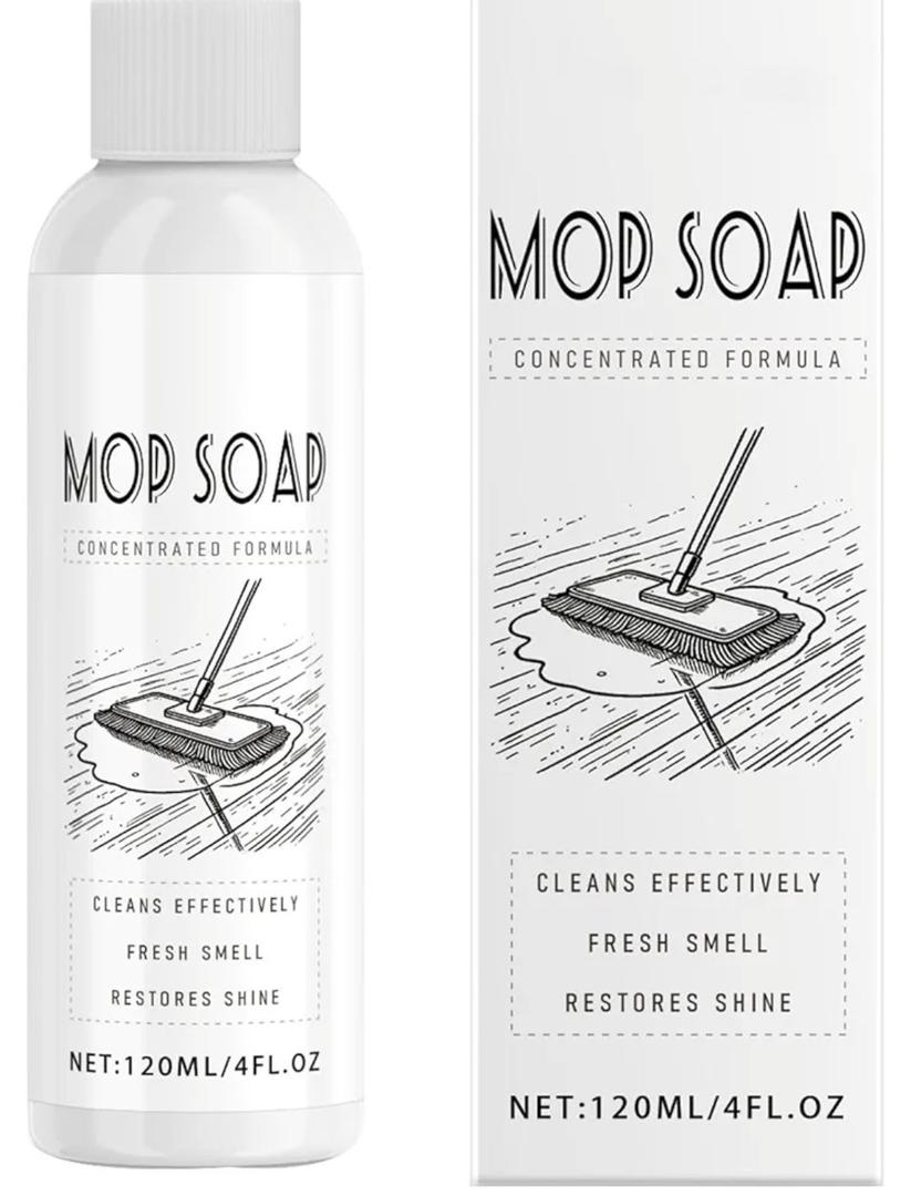Mteawl Mop Soap for Floor Cleaning, 120ml Scented Mop Cleaner Soap, Scented Mop Soap Household Supplies Cleaner for Home, Kitchen, Floor 2 Pack