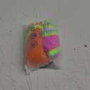 Bikini Sets for Women Floral Two Piece Bathing Suit V Neck Shell Stitched Swimsuit Tie Side Triangle Swimwear (Small, Orange and Pink Color Block)