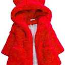 WEONEDREAM Toddler Girls Winter Fleece Coat Kids Hooded Faux Fur Jacket Baby Warm Outwear Size 140