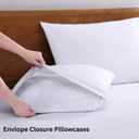 LANE LINEN 100% Organic Cotton Twin XL Sheets Set 3-Piece Pure Percale Bedsheets Bedding Breathable Fits Mattress Upto 15" Deep - Blue Ticking Stripe