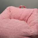 MAXYOYO Kids Bean Bag Chair, Stuffed Toddler Bean Bag Sofa with Filler Bean Bag Chair for Boys and Girls, Lazy Sofa with Pocket Floor Chair for Gaming, Reading, Pink