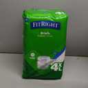 Medline FitRight Incontinence Diapers, Specialty Size Adult Diapers, For Men And Women, Maximum Protection, Waist Size 65"–94", 4XL, 8 briefs per bag, 32 briefs per case