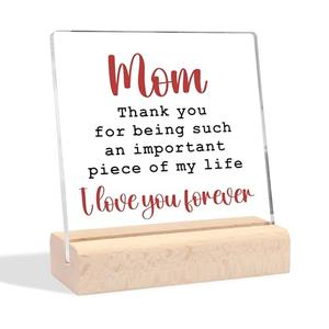 Mothers Day for Mom Birthday Gifts Best Mom Ever Gifts Cool Gifts for Mom Birthday Clear Desk Decorative Sign Mothers Day Anniversary Christmas Birthday Gifts for Mom from Daughter Son