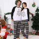 ANGELGGH Family Pajamas Matching Sets, Cute Christmas Printed 2 Piece Sleepwear, Holiday PJs Jammies for Couples/Women/Men (Large, Stripe Light String)