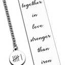 3 x Iron Gifts for 6th Anniversary, 6 Year Anniversary Wedding Gifts for Him Her, Iron Gift for Him Her, Anniversarys Bookmark for Men Women,Wedding Anniversarys Gift for Husband Wife Boyfriend Girlfriend
