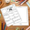 3 x Eersida 36 Pcs All About Me Posters Back to School Students Introduce All About Me Elementary School for Classroom Activities Star of the Week Posters for Preschool Kindergarten