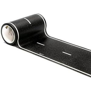 PlayTape Road Tape for Toy Cars - Sticks to Flat Surfaces, No Residue; 30 ft. x 4 in. Asphalt Road