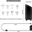 Spot Lights Indoor Uplights 8W Floor Can Uplighting Indoor with 3000K GU10 Bulb Desktop Corner Accent Lighting for Home Plant Picture Living Room with 5.9 FT Plug Cord and Foot Switch(2Pack)