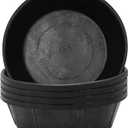 Sadnyy 5 Pcs Rubber Feeder Pan 8 Quart Livestock Feed Pan Rubber Feeder Tubs for Horses Large Utility Horse Feed Bucket Dog Bowl for Goats Pig Chicken Dust Bath Animal Feeding, 14.5 x 4.5 Inches
