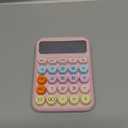 Mechanical Switch Calculator with Big Buttons, Calculators Desktop, 12 Digits, Large LCD Display, Desk Calculator, Cute Pink Calculators for Teachers Students Basic Office (Pink)
