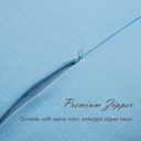 Set of 2 Fringe Throw Pillow Covers with Tassel Trim for Farmhouse Living Room,Soft Cotton & Cozy Linen, Boho Sytle Decorative Home (Baby Blue, 20x20 Inch)