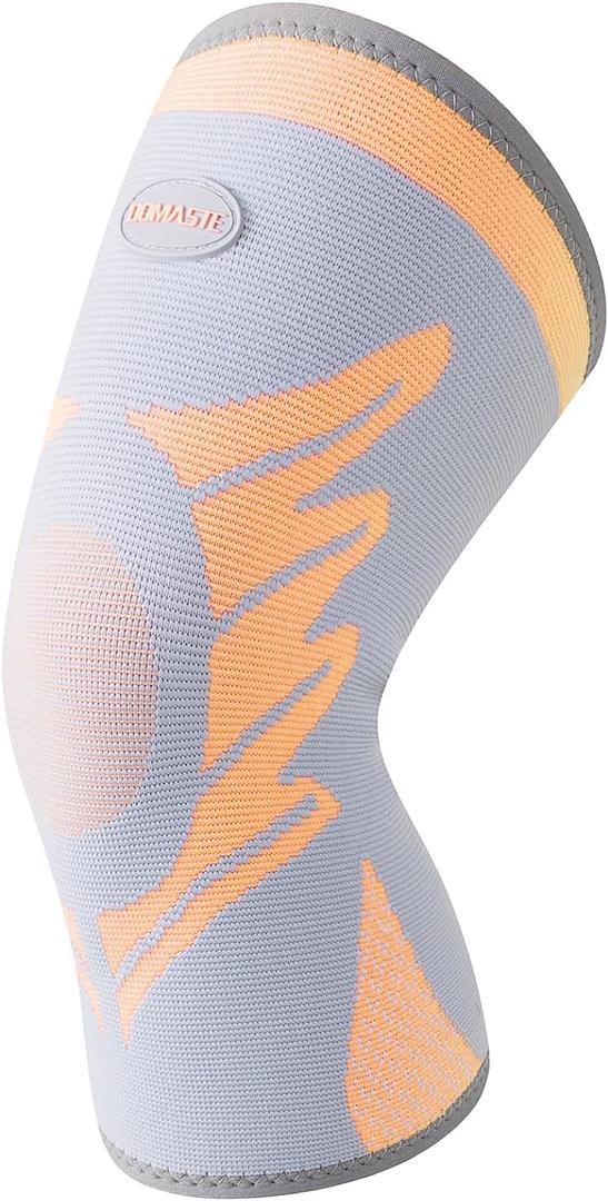 Sports Slim Knee Braces for Women - No-Slip Knee Compression Sleeve for Dance, Yoga, Knee Support for Knee Pain, Joint Pain Relief(Bright Marigold, M, Pack of 1)