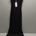 REORIA Women's Basic Sexy Lounge Slip Long Dress Elegant Sleeveless Backless Ribbed Bodycon Maxi Dresses, M