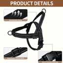 No Pull Dog Harness and Leash Set-Reflective Vest with Handle&5FT Dog Leash with Car Seatbelt Clip,Breathable Mesh&Quick Fit Dog Harness Easy for Medium Large Dogs Training Walking (Black,L)