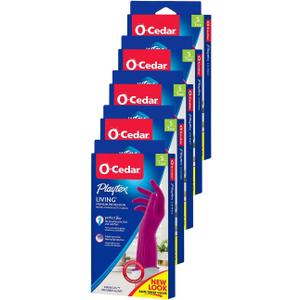 Playtex Living Reuseable Rubber Cleaning Gloves (Small, 72 Pack), Premium Protection Reusable Household Gloves