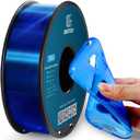 Geeetech TPU Filament 1.75mm, Shore 95A Flexible 3D Printer Filament with High Elasticity, 1KG (2.2lbs) Spool, Dimensional Accuracy 0.03mm, Fits Most FDM Printers, Clear Blue