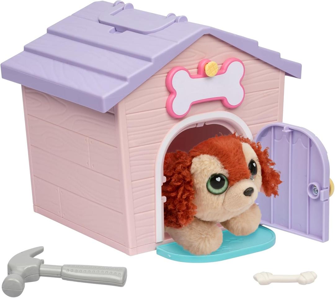 Little Live Pets My Puppy's Home Minis - Pink & Purple Home | Plush Toy & Kennel Playset. Build Your Puppy's Home, Name Your Puppy & Surprise! Puppy Appears! Which Puppy Will You Get? Easy Build DIY