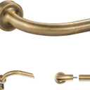 Antique Bronze Disc Curtain Rods, 48-84 Inches Window Curtain Rod,Adjustable Room Darkening Drapery Rod with Aluminum Finials and Brackets,Wrap Around Design