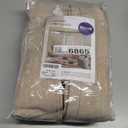 MIULEE Pinch Pleated Linen Curtains 96 Inches Long 2 Panels for Living Room Bedroom, Linen Texture Memory Trained Drapes Pinch Pleat Back Tab Rustic Farmhouse Window Curtains with Hooks&Rings, Taupe