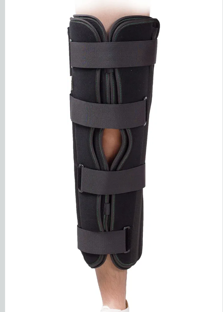 3-Panel Knee Immobilizer Full Leg Support Brace, (Size S)