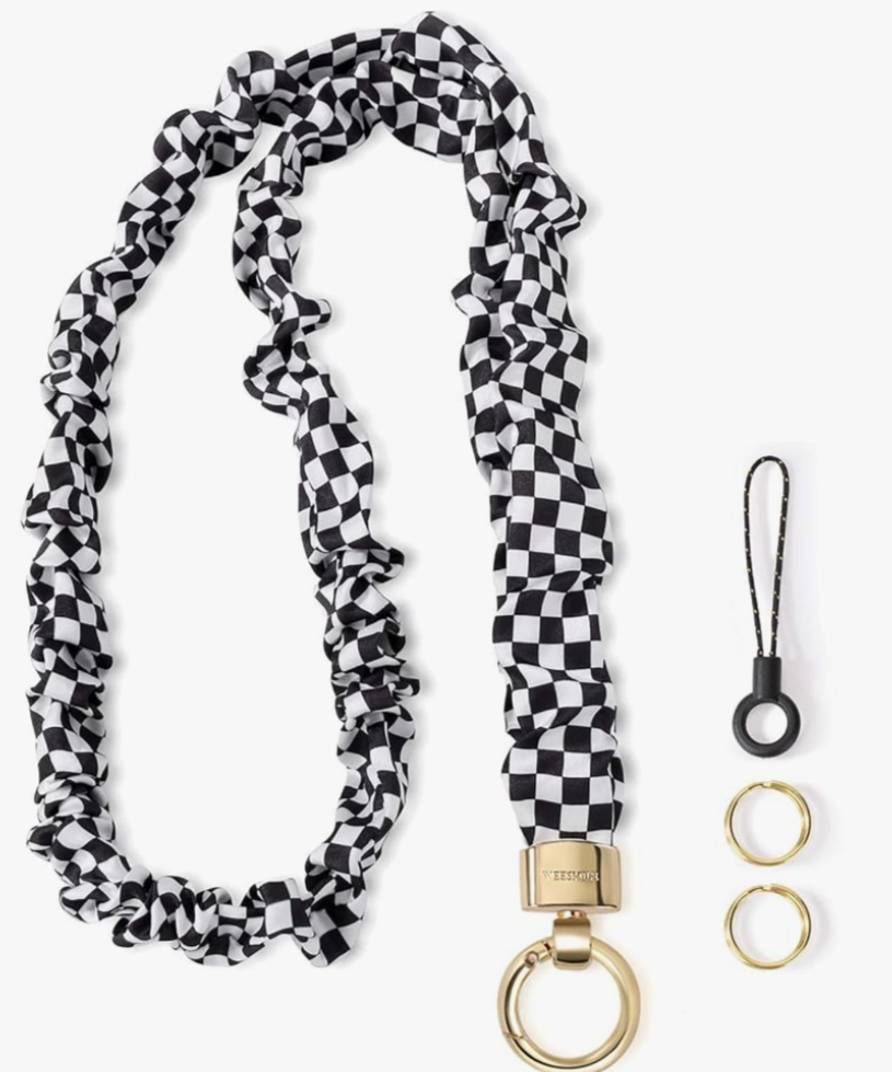 Stretchy Scrunchie Lanyard for ID Badges – Cute Neck Lanyard for Keys | Retractable Keychain Holder for Women