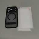 BXYJY for iPhone 17 Pro Magnetic Case with Stand, 2 Glass Screen Protectors, Camera Control, Compatible with MagSafe, Lens Protection, Military Grade, Translucent Matte Case for iPhone 17 Pro, Black