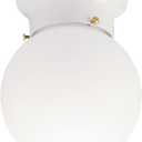 Westinghouse 6660700 Interior Ceiling Fixture 60 Watts, White Finish with Glass Globe