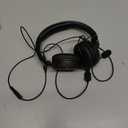 Amazon Basics On Ear Wired Computer Headset with Adjustable Microphone, 3.5mm Port or in Line Control with USB-A Port, Foldable, Small/Medium Size, Black