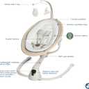 Maxi-Cosi Cassia Baby Swings for Infants: Smart Portable Baby Swing with Music, Lightweight & Foldable Baby Swing, 360 Rotation Infant Swing, Classic Oat