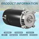UST1102 Pool Pump Motor 1 HP Compatible with Hayward Super Pump, Super II, Max Flow, Northstar & Jacuzzi Magnum Pump, 1.0 Horsepower Single Speed Round Flange Pool Motor 115/230V 3450 RPM 56J Frame