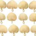 12 Pieces Natural Raffia Fans, Handmade Wedding Raffia Fans, Farmhouse Palm Leaf Hand Weaving Fan Boho Fans for Guest, Wedding Favors, Couple, Summer Cooling, Wall Decor