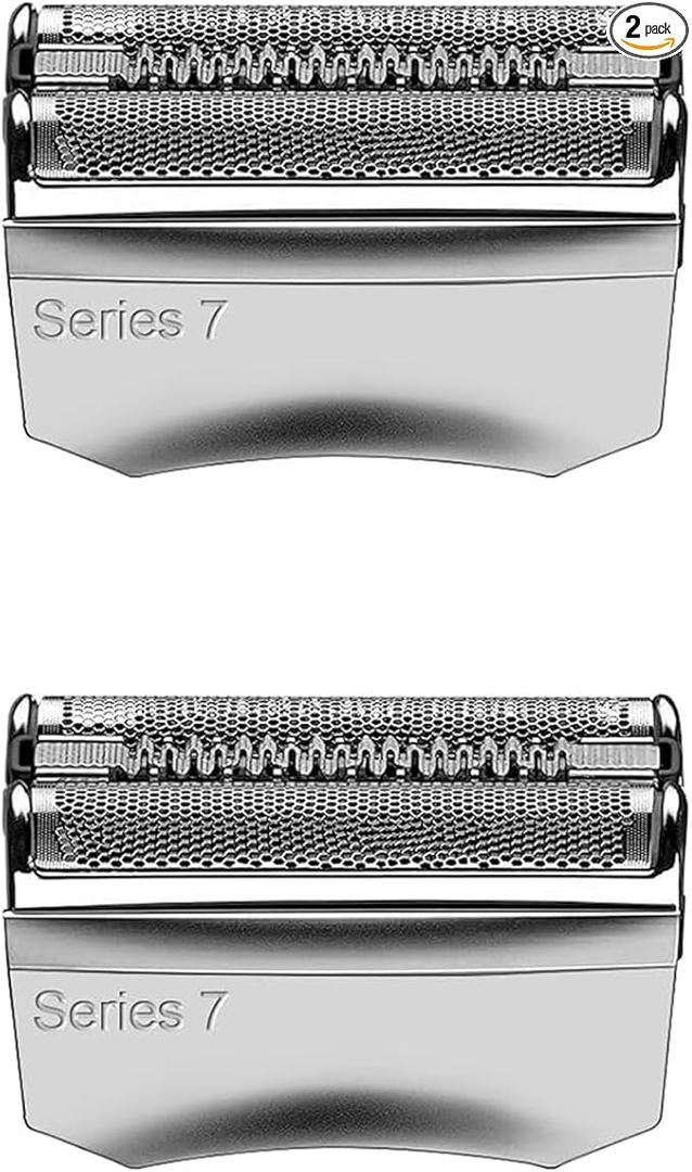 Series 7 70S electric shaver replacement heads, replacement blades 2pack. Compatible with Braun Series 7 shavers 720cc, 730cc, 735s, 750cc, 760cc, 790cc and 795cc shaving foils.