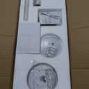 Melkelen Ceiling Fans with Lights and Remote,56in Ceiling Fan with 5-Blades,Quiet Reversible DC Motor,6 Speed, Dimmable LED Light,White Ceiling Fan for Bedroom/Living Room/Kitchen/Patio