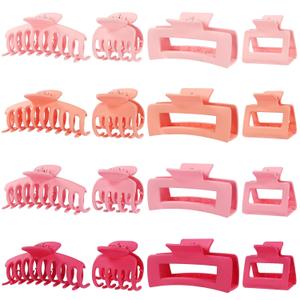 2 x Hair Claws 16 Pcs Hair Clips for Women Thin Thick Curly Hair Large and Small Matte Banana Clips Strong Hold Nonslip