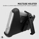 2 x Pelican Voyager - Samsung Galaxy S24 Plus Case [6.7"] [18ft MIL-STD Drop Protection] [Wireless Charging] Phone Case for Samsung Galaxy S24 Plus w/Belt Clip Holster Phone Stand - Anti Yellowing - Clear