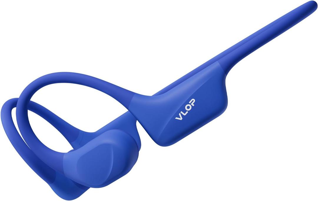 Bone Conduction Swimming Headphones - IP68 Waterproof, Open-Ear MP3 Headphones with 32GB Memory, Bluetooth 6.0 Wireless Sport Headset for Running & Cycling, 8H Playtime(Blue, Standard)