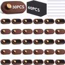 Qunclay Set of 30 Price Signs for Vendors Wooden Price Display Signs with Tag Paper and Pens Retail Display Tag Stands for Cafs, Shops, Boutiques (Wood Color)
