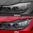 2PCS Headlights Eyebrows Car Eyelids Stickers Carbon Fiber Trim Cover fits for BMW 3 Series Accessories - ONLY for E90 2009-2012
