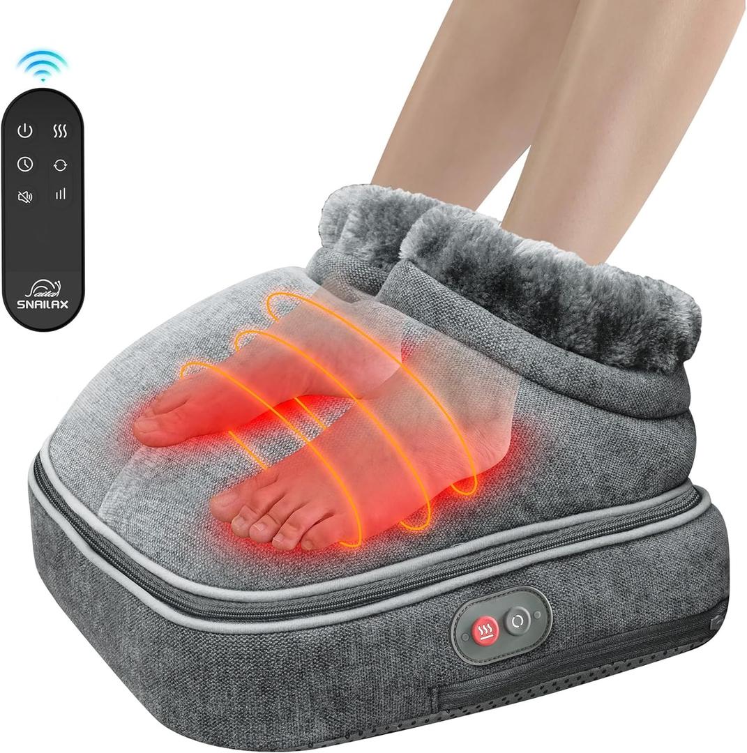 Snailax Shiatsu Foot Massager Machine with Heat, Electric Feet Massage for Deep Kneading Therapy, Plantar Fasciitis Relief and Circulation,Relax for Home or Office Use, Foot Warmers for Women,Men