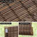 LazBlinds No Drill Bamboo Roman Shades, 36" W x 72" H, Malay Oak