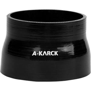 A-KARCK 4'' Silicone Duct Reducer, 4'' to 5'' ID Silicone Pipe Straight Coupler Hose 3'' Length Universal 4-Ply Reinforced Silicone Coupler Black