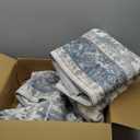 8x10 Area Rugs for Living Room, Machine Washable Non Slip Vintage Rug, Non-Slip Stain Resistant, Large Soft Home Decor Rug for Bedroom Dining Room (Blue/Grey,8'x10')