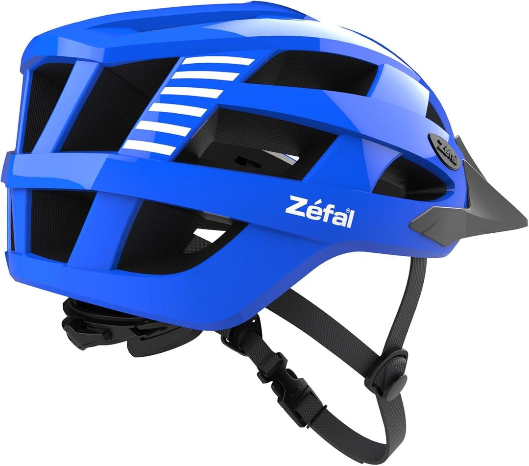 Zefal Axis Mountain Bike Adult Blue Helmet (Ages 14+, Unisex, Visor)