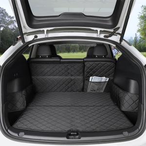 Topfit for Tesla Model Y Trunk Mats Cargo Liner Waterproof Dog Car Seat Covers Protector All-Weather Rear Floor Mat for Tesla Model Y Accessories 2019-2025