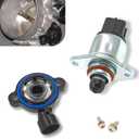 Idle Air Control Valve, Throttle Position Sensor Replacement 17113625 17113598, High Temperature Resistant Quick Response Modification Parts, Compatible with Buick Chevrolet (Silver & Black)