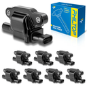 PHILTOP UF413 Ignition Coil Pack, Square Compatible with Yukon Silverado Tahoe Suburban Sierra Avalanche Escalade Corvette Camaro Express Impala Envoy Trailblazer G8 CTS GTO SS SSR H3 H2