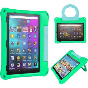 2023 New 10in Tablet Case for Kids(2021/2023 Release 11/13th Generation),OQDDQO Light Weight Anti Slip Shockproof Kids Friendly Case for 10 inch Table Not Compatible ipad Tablet(Green)