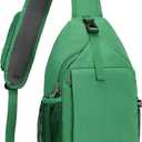 SKYSPER Sling Bag RFID Cross Body Bag Recycled Crossbody Backpack Travel Daypack(Green)