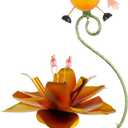 Solar Wind Spinners Outdoor, Gnome Metal Wind Spinner, Solar Powered Kinetic Pinwheels Decorative Windmills for Yard, Lawn, Patio, Garden