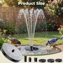 AISITIN Solar Fountain, Solar Bird Bath Fountains Pump with 6 Nozzles, 2026 Upgraded Free Standing Floating Solar Powered Water Fountain Pump for Bird Bath, Garden, Pond, Pool and Outdoor